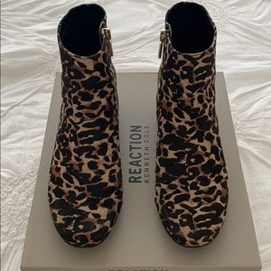 Cheetah print booties